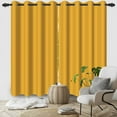 thumbnail image 3 of Nanqianyi Yellow Blackout Curtain Grommet Top 2 Panels, 42" W x 63" L, Thermal Insulated, Room Darkening, Window Drapes for Living Room, 3 of 8