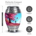 thumbnail image 2 of Cremation Urns Cherry Blossom - Blue Urn for Ashes for Women - Human Urns for Ashes Adult Female - 10 Inch Large Urn for Grandma, 2 of 7