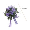 thumbnail image 3 of Wedding Bouquets for Bride,Rose Bridal Bouquets with Silk Ribbon,Artificial Flower for Wedding,Bridesmaid,Valentine's Day,Home Decor,26x22cm,Realistic,Never Fade, 3 of 7