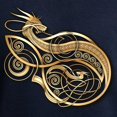 thumbnail image 3 of CafePress - Gold Norse Dragon Sweatshirt (Dark) - Classic Crew Neck Sweatshirt, 3 of 5