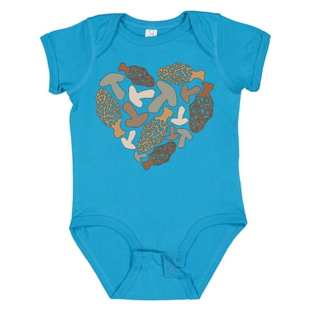 

Inktastic Mushrooms and Morels in a Heart Shape Gift Baby Boy or Baby Girl Bodysuit