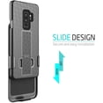 thumbnail image 2 of Nagebee Case for Samsung Galaxy S9 Plus, Armor Defender [Swivel Belt Clip Holster] with [Built-In Kickstand] Shockproof Heavy Duty Rugged Phone Cover (Shell Black), 2 of 7