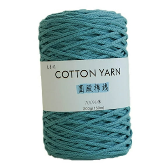 1PCS Soild Color Hollow Knitted Crochet Yarns Nylon Cord Polyester Thread Round Rope Yarns For DIY Handbag Purse Basket Crochet Bag Fabric Yarn 200g 7.1oz