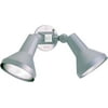 2-Light 15-in Flood Light Exterior PAR38 w/ Adjustable Swivel Grey Finish