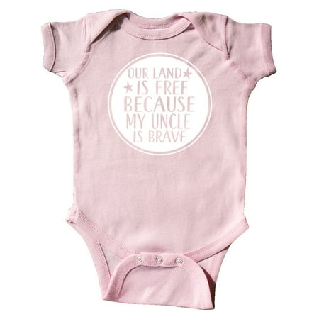 

Inktastic Military Uncle Land is Free Nephew Gift Baby Boy or Baby Girl Bodysuit