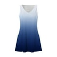 thumbnail image 5 of Edvintorg Womens Summer Casual Tshirt Dress Plain Loose Sleeveless Beach Sundresses With Pockets, 5 of 5