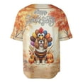 thumbnail image 2 of Happy Thanksgiving Cavalier King Charles Spaniel Turkey Costume Pumpkins Autumn Leaves All Over Print 3D Baseball Shirt Dog Lover Gifts Softball Sport - 13014, 2 of 6