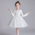 thumbnail image 1 of Vestido de princesa para niñas, otoño e invierno, vestido de malla hinchada, para niñas de 3 a 15 años, de talla mediana y grande, vestido de boda para niñas de flores, 1 of 5