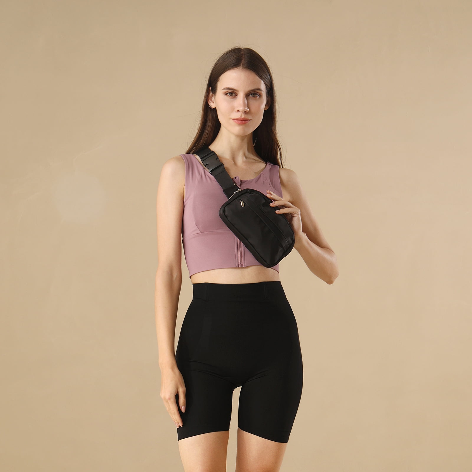 RISANTRY Premium Athletic Waist Bag Fanny Pack Crossbody Bag Functional Everywhere Belt Bag for Workout Running Traveling