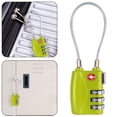 thumbnail image 2 of Under 10 Faucets Mini Approved Cable Luggage Lock 3 Digit Combination Password Lock Padlock 3 Digit Cable Lock for Travel Baggage Suitcase Gym Lockers, 2 of 9