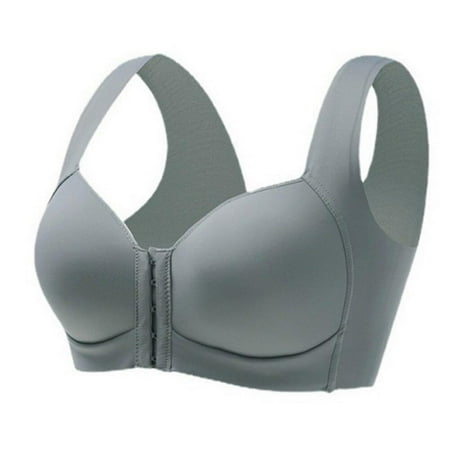 BRAND![DELIVERY ON TIME]Women Seamless Bralette Solid Color Back Smoothing Bra Front Closure Padded Wireless Bra Widen Straps Soft Tank Top Bra