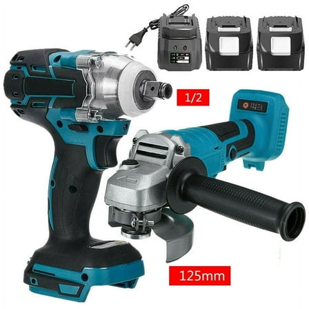 Yabanana for Makita 125mm Angle Grinder   Impact Wrench Cordless Tool Combo Kit Brushless
