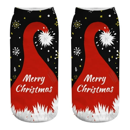 

MIARHB Unisex Christmas Funny 3D Fashion Printed Casual Socks Cute Low Cut Ankle Socks
