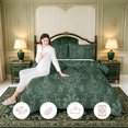 thumbnail image 3 of Erosebridal Gray Night Swirl King Size Comforter Sets,Indigo Vintage Damask Comforters King Size,3 Pieces,1 Comforter and 2 Pillowcases,Black Reversible, 3 of 7