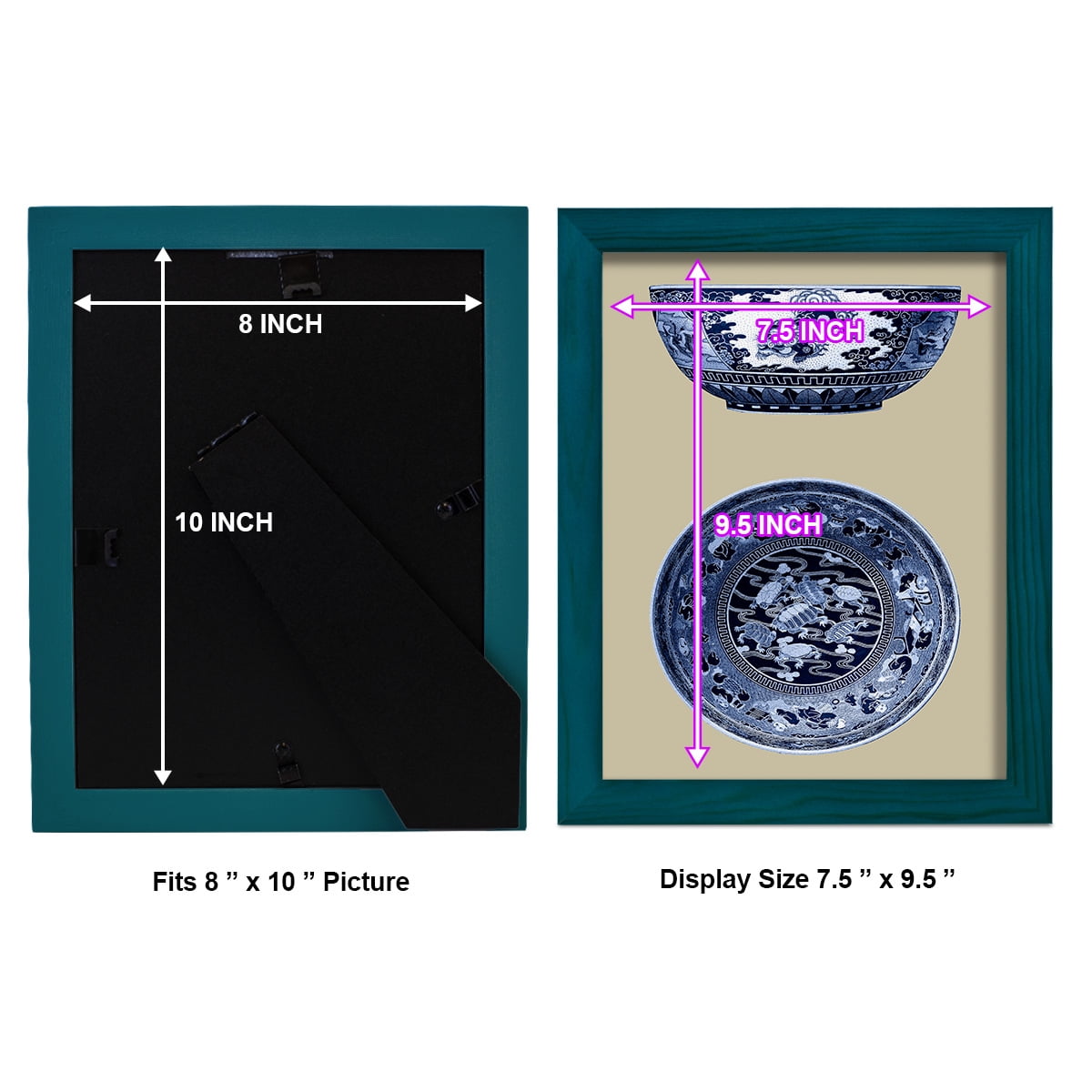 Porcelain in Blue and White I -Framed Print w/glass-Ocean Blue