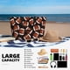thumbnail image 5 of Fotbe Brown Football On Black Bolsa de Viaje para Playa - Resistente al Agua, Bolsa Tote de Gran Capacidad y Ligera con 7 Bolsillos para Mujeres y Hombres, 5 of 7