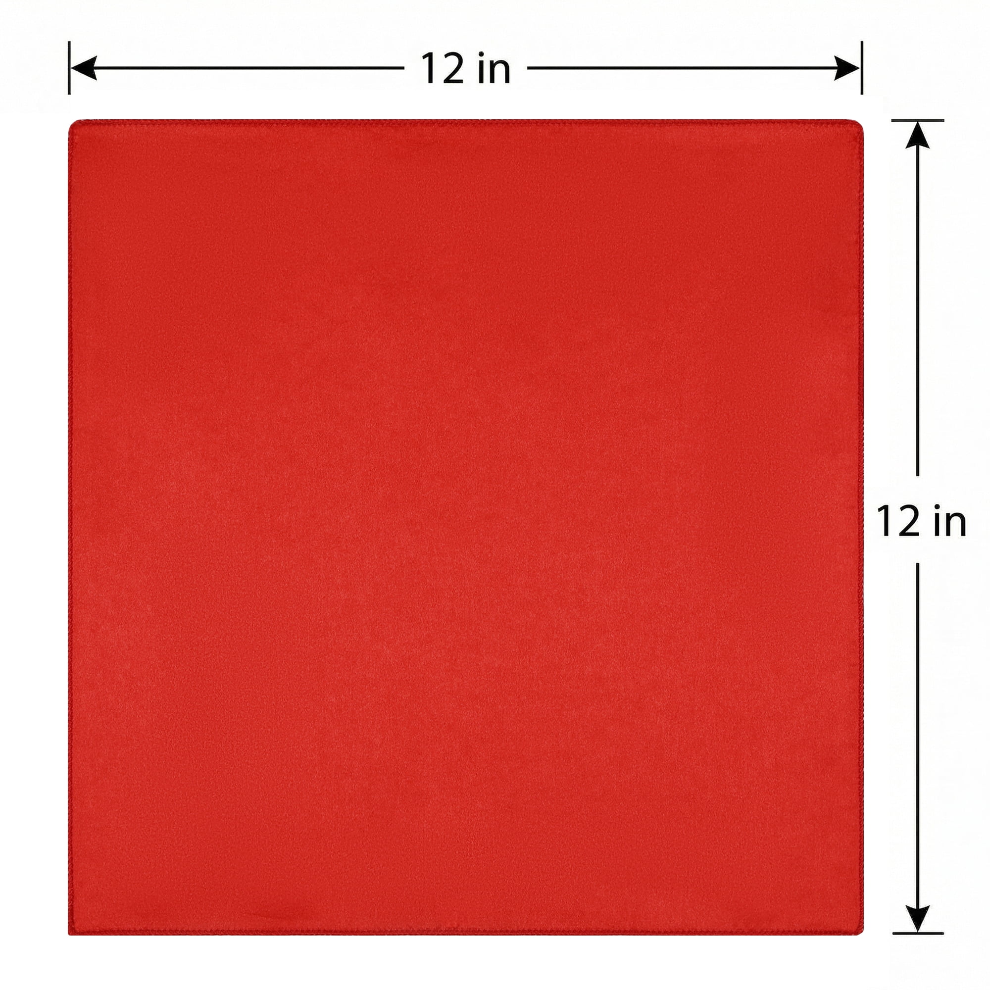 Unique Bargains 12Pcs Reusable Table Dinner Napkins Red 12x12inch