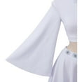 thumbnail image 6 of Womens Princess Leia Style White Crop Top Skirt Set Elegant Outfit, 6 of 7