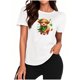 thumbnail image 1 of Mujeres Manga Corta de Verano Tops Día de San Valentín Impreso Cuello Redondo, Camisa de Moda Casual Blusa, 1 of 6