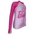 thumbnail image 3 of Traje de Baño Barbie Talla 8 Sustentable Manga Larga Diseño Logo Fucsia con Rosa, 3 of 4