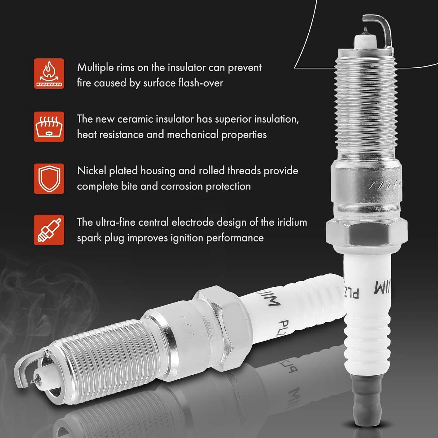 A-Premium Ignition Coils and Spark Plugs Kits Compatible with Jeep Grand Cherokee 2005 & Dodge Ram 1500/2500/3500 2003-2005, Durango 2004-2005, Magnum 2005 & Chrysler 300 2005, 5.7L 8-PC Set