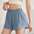 thumbnail image 2 of RYRJJ Running Shorts for Women Quick Dry Athletic Sports Shorts Lightweight Active Workout Gym Shorts with Liner(Light Blue,M), 2 of 9