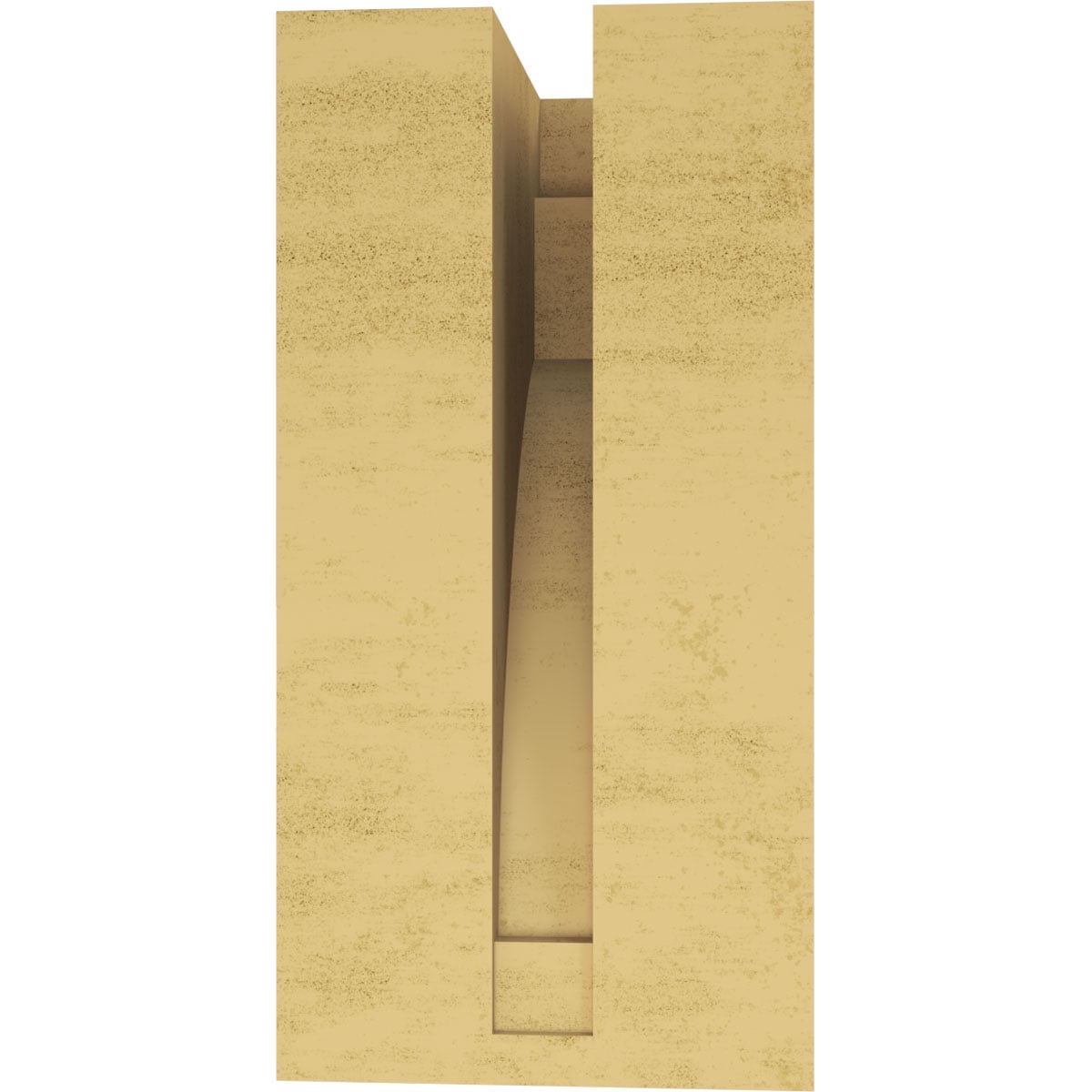 4"W x 4"D x 8"H Wide Rivera Rough Cedar Woodgrain TimberThane Corbel, Primed Tan