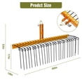thumbnail image 4 of Homhougo-60 Inch Pine Straw Rake, 3 Point Hitch Landscape Rake Attaches to Cat 0 Cat 1, Dethatcher Rake for Tractor, 4 of 6