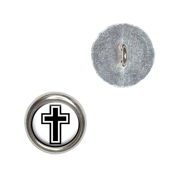 Cross Christian Religious Buttons Set of 4