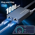 thumbnail image 1 of Adaptador Ethernet de 2 Puertos para , Antena Parabólica, Internet por Satélite, Línea Eléctrica V2 para Red Externa Cableada GEN2, 1 of 5