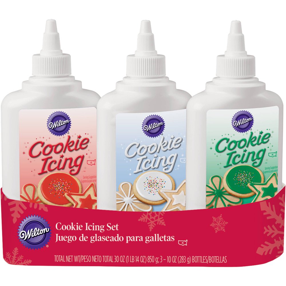 Cookie Icing 10oz 3/pkgholiday