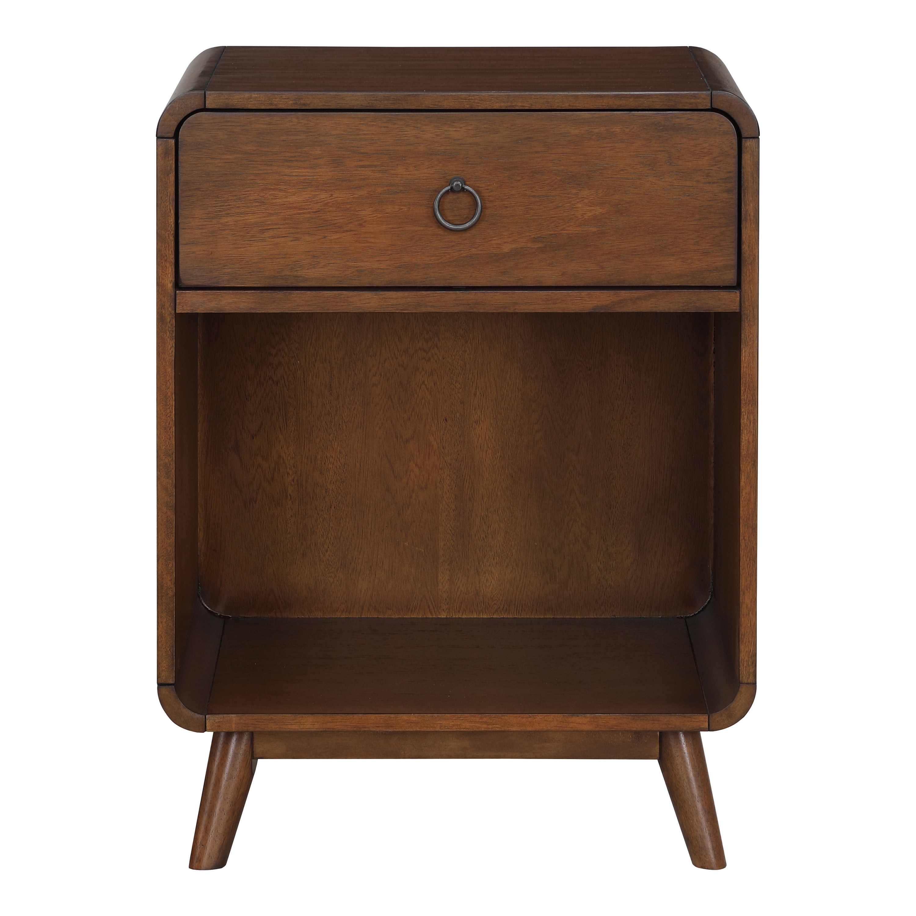 Furniture of America Danon 1-Drawer and 1-Shelf Wood Dark Oak End Table