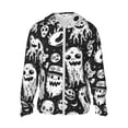 thumbnail image 1 of Fotbe Black White Spooky Ghosts Chaqueta con Protección Solar UPF 50+ para Hombre y Mujer, Camisa con Capucha y Bolsillos-XX-Large, 1 of 7
