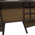 thumbnail image 2 of vidaXL 2-Seater Garden Sofa with Tea Table Poly Rattan Brown, 2 of 3