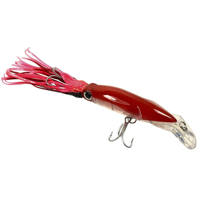 HQRP 5.5 inch Fishing Lure 1.5oz Salt-Water Fish Bait Squid Octopus Trolling Swimbait Hard Tackle for Stripped Bass