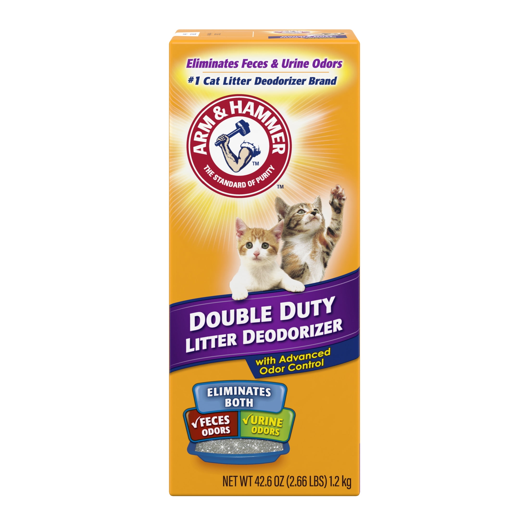 (4 pack) ARM & HAMMER Cat Litter Deodorizer Double Duty, 42.6OZ
