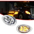thumbnail image 2 of GTINTHEBOX 2PC Clear Amber LED Cab Side Marker Signal Light For Freightliner Cascadia 2008-2017, 2 of 11