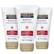 (3 pack) (3 Pack) Gold Bond Ultimate Diabetics Dry Skin Relief Hand Cream, 2.4 oz