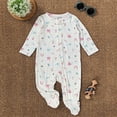 thumbnail image 2 of CAICJ98 Baby Pajamas Cotton Baby Sleepers for Newborn 3 6 9 12 Months Boys Girl Clothes Footed PJs Cute Baby Girl Outfits (White,0-3 Months), 2 of 3