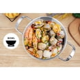 thumbnail image 4 of Paella inoxidable para gratinar olla para sopa Utensilios plata 20 cm Gloria, 4 of 9