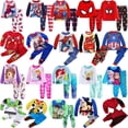 thumbnail image 2 of Conjunto de pijama de Mickey para niños y niñas, ropa de algodón con dibujos animados, aire acondicionado, para el hogar, 2 of 4
