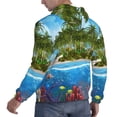 thumbnail image 6 of Pofeuu Island And Coral Reef Print Mens Casual Hooded Collar Drawstring Hoodies Pullover Sweatshirts Casual Long Sleeve Shirts-XX-Large, 6 of 7