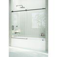 thumbnail image 5 of Glass Warehouse B-Sqsld-72 Astro 60" High X 72" Wide Sliding Frameless Tub Door - Bronze, 5 of 7
