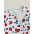 thumbnail image 6 of Canis Long Sleeve Strawberry/Flower Print Romper for Baby Girls/Boys, 6 of 8