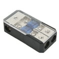 thumbnail image 2 of ANGGREK Amp Power Distribution Block,2 Way Fuse Box,2 Way Fuse Holder Box 1 In 2 Out 60A Power Distribution Block Universal For Car Yacht Stereo Audio, 2 of 8