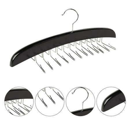 

Clothes hangers Upgrade hangers for clothes Tank Top Hanger Space Saving Wooden 360° Rotating Non-Slip Metal Hooks Closet Organizer for Camisole Bathing Suit Bra Scarf Tie and Belt (Black)
