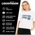thumbnail image 4 of New York City Nyc Central Park Logo Women's Boxy Cropped T-Shirt Casual Graphic Tee, 4 of 6