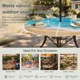 thumbnail image 6 of Round Outdoor Tablecloth with Umbrella Hole and Zipper, Teal Blue Coastal Beach Tablecloth with Elastic Waterproof, Summer Nautical Ocean Beige Seaside Patio Table Covers for 31" - 35" Pool Tables, 6 of 9