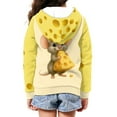 thumbnail image 3 of Psesaysky Kids Yellow Cheese Mouse Hoodies for Boys Girls Zip Up Hooded Toddler Sweatshirt Cozy Warm Winter Jacket for Teen Girl 6-7 Years, 3 of 7