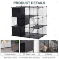 thumbnail image 4 of Small Animal Cage Rabbit Cage with Door Guinea Pig Playpen Small Animal Fence for Bunny Chilla Freret Chilla Indoor and Outdoor Use Total Panels x x &, 4 of 9